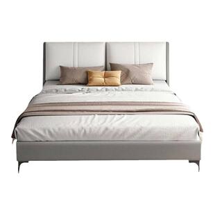 实木床现代简约1.5米双人床家用主卧单人1米2出租房用经济性床架