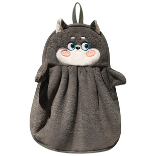 擦手巾挂式厨房擦手毛巾吸水擦手布卫生间可爱洗手儿童插手小手帕