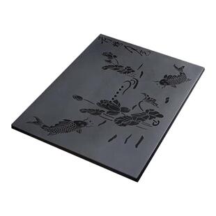 天然茶桌石板面茶台石板内嵌入式茶几乌金石茶盘定制桌面中间盖板