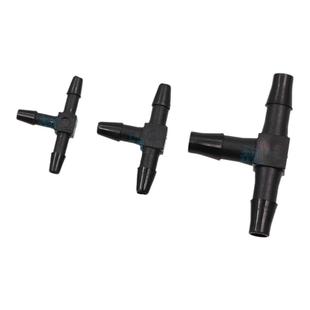 鑫新智源适用喷绘机写真机UV平板机墨管快速接头T型三通Φ4 Φ6软管接头鲁尔转接头三通墨管分流PP塑料接头