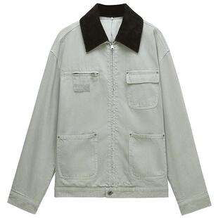[新品]奚梦瑶同款|欧时力牛仔外套26春复古巴恩风可拆羊皮领
