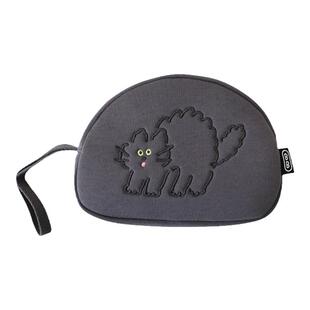 韩国romane卡通多功能半圆手提零钱门卡小收纳包女便携口红化妆包