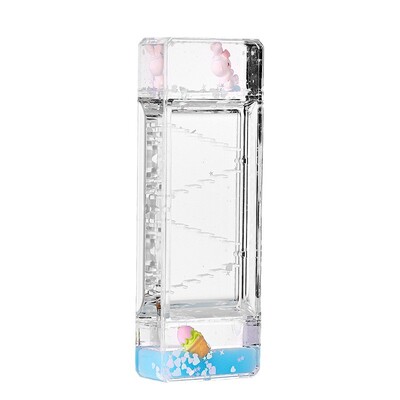 可爱熊猫减压油漏沙漏创意摆件