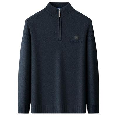 梦特娇加绒加厚半高领拉链毛衣