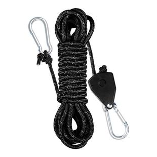 户外露营金属滑轮帐篷风绳升降4米4mm天幕可调节拉绳子扣挂钩弹力