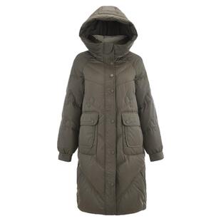奥莱专柜品牌撤柜正品 HZ冬装新款 过膝保暖宽松外套鸭绒羽绒服女