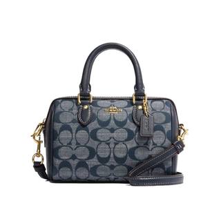 【自营】COACH/蔻驰女MINI ROWAN迷你波士顿包老花手提斜挎包送礼