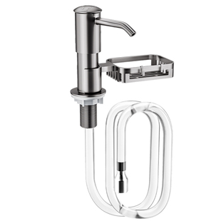 潜水艇洗洁精水槽按压器厨房用延长皂液器神器洗涤剂泵头带置物架