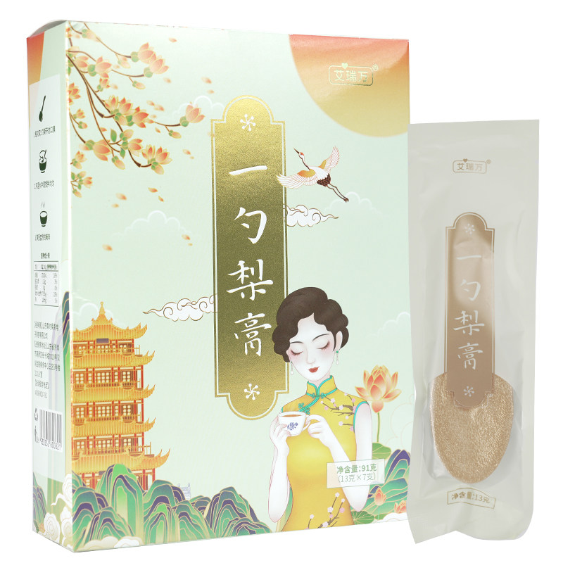 艾瑞万一勺梨膏鲜梨熬制清润即食梨膏浓缩便携小勺独立装