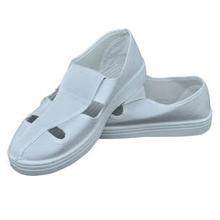 防静电四孔鞋PU软底无尘车间电子厂男女款加厚透气蓝色防护静电鞋