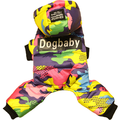 小狗衣服冬季潮范四腿加厚狗棉衣