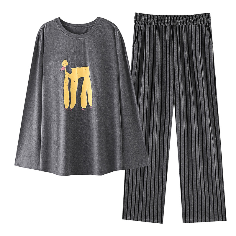 粉兔良品 女款 大码睡衣春秋季睡衣/家居服套装
