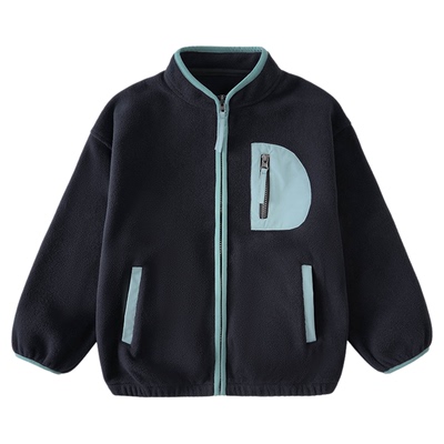 男童外套秋冬款2025秋装新款儿童中大童摇粒绒上衣韩版休闲潮