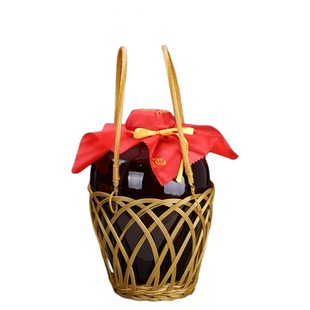 一斤酒篮子酒瓶提篮手提酒坛配件白酒包装1斤2/3斤5斤10斤竹编酒