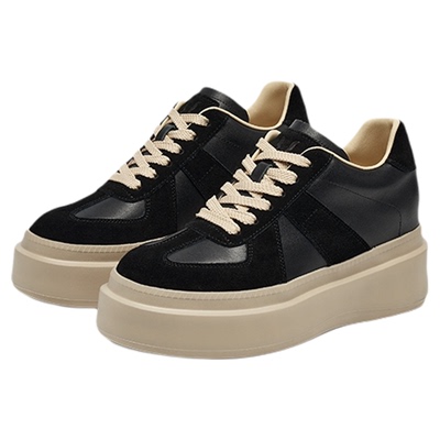 陈乔恩蹀愫复古松糕厚底德训鞋