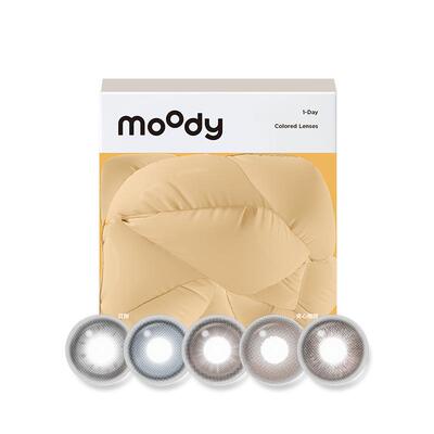Moody日抛10P美瞳膨胀放空球球落日泡泡彩色隐形眼镜