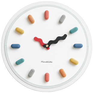 mandelda免打孔轻奢时钟表挂钟客厅2025新款家用时尚创意网红装饰