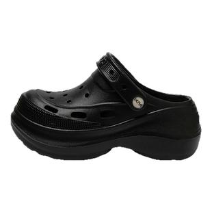 朴西8cm厚底增高洞洞鞋女士外穿2025新款户外沙滩鞋踩屎感拖鞋夏