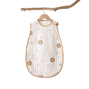 婴儿睡袋纯棉纱布睡觉防踢被神器春秋无袖空调房夏季薄款背心睡袋