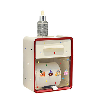 纸巾卷纸抽纸盒壁挂免打孔置物架