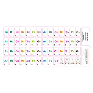 音名唱名88键61键54键初学自学透明贴钢琴电电子琴键盘贴纸考级