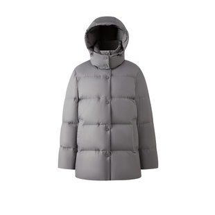 【90%鹅绒】PRICH时尚立领连帽绗线防风保暖羽绒服冬季新款女