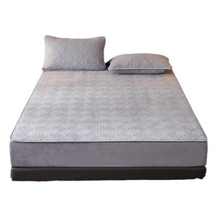 A类婴儿绒床笠单件冬季加厚夹棉床垫保护罩珊瑚绒牛奶绒床罩定制