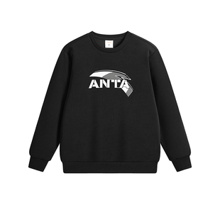 安踏儿童卫衣男童套头2026年春秋新款女童圆领宝宝卫衣长袖上衣