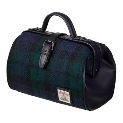 英国苏格兰Islander托特包正品Harris Tweed®传统羊毛格复古圆筒