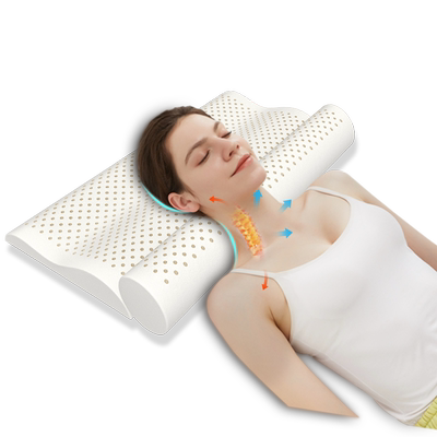 泰国助睡眠圆柱乳胶枕头