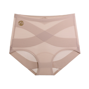 夏季薄款无痕高腰收腹内裤女士收小肚子翘臀抑菌裆提臀短裤三角裤