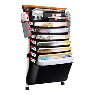 得力挂书袋大容量高中生课桌收纳初中生挂桌书桌边书挂袋多功能学生放书大容量桌面书本收纳袋神器桌侧带放书