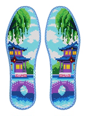 江南春色鸿运玫瑰七层棉布带花边