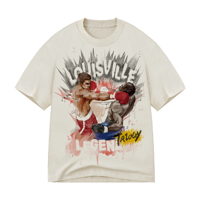 RESERFF HELL BOXER 世纪之战 街头美式复古T恤纯棉宽松重磅短袖