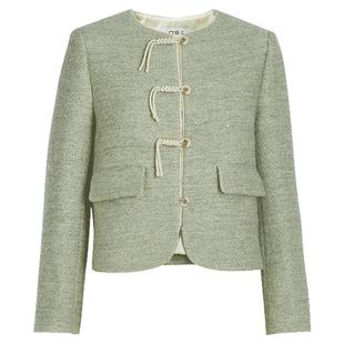 qs秸熙2025秋冬复古小香风外套轻国风手工对襟盘扣短款小个子上衣