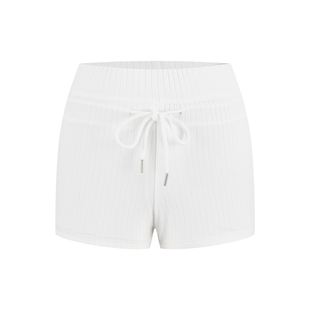 MosesQueen魔西女王白色针织短裤女外穿低腰紧身显瘦辣妹包臀热裤