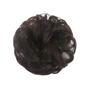 低扎丸子头假发女真发发圈汉服古风发包警懒人盘发神器卷发蓬松