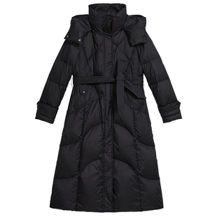 【白鹅绒】YINER音儿专选2025春季新款高克重长款连帽厚实羽绒服