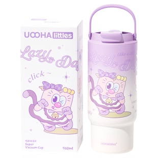 UOOHA吨霸保温杯女生可爱水杯大容量高颜值便携随行杯子生日礼物