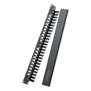 绿联24口48网络配线架超五cat5/6六类千兆非屏蔽rj45网线机柜跳线模块19英寸服务器机架式1U理线槽架配打线刀