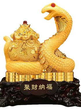 吉善缘 生肖蛇摆件 家居装饰电视柜酒柜2026吉祥物招财工艺礼品