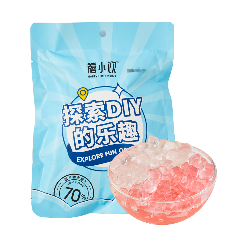 禧小饮脆啵啵250g原味椰果奶茶小料多肉脆波波寒天晶球独立小包装