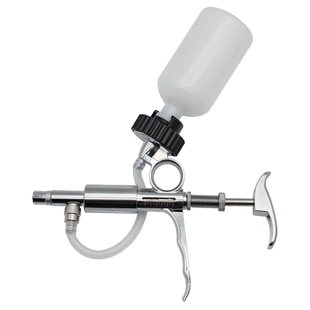 牧多多进口连续注射疫苗器兽用不锈钢打针器猪牛羊鸭鸡用5ml药枪