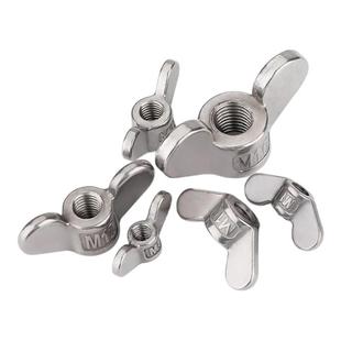 304不锈钢手拧螺母大耳朵蝶形螺帽蝴蝶型羊角元宝螺丝帽5M6M8-M20