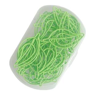 创意树叶异形回形针绿色金属包塑彩色曲别针办公文具异型书签盒装