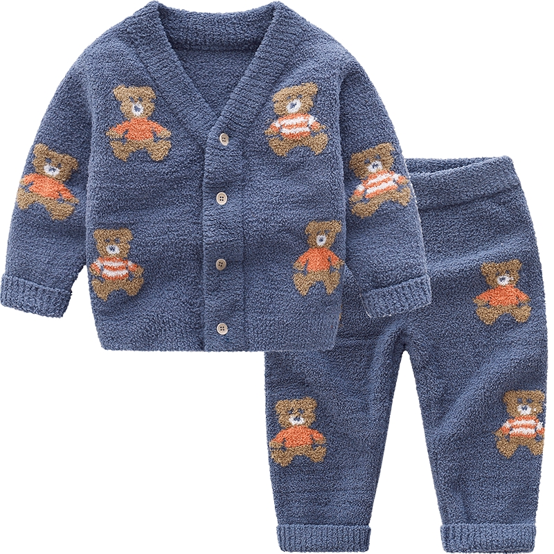 儿童睡衣软绵绵家居服男童套装秋冬2025秋季新款中小童冬款居家服