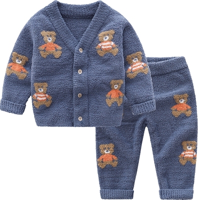 冬款家居服男童睡衣套装小童居家