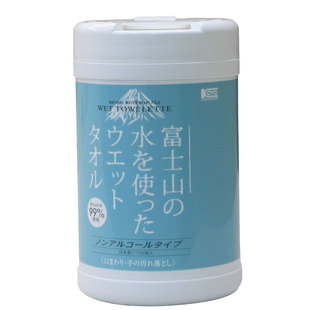 日本进口koyo富士山水湿巾100枚抽取式桶装水润不含酒精无香湿巾