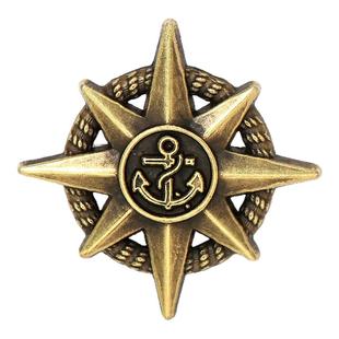 英伦风复古船锚十字男士胸针气质防走光高档徽章别针领口衬衫装饰