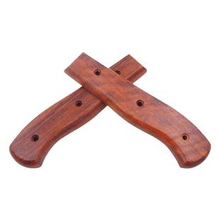 巴西花梨斩骨刀木把 柴刀手柄加长刀把手工刀木头把硬实木2片款46